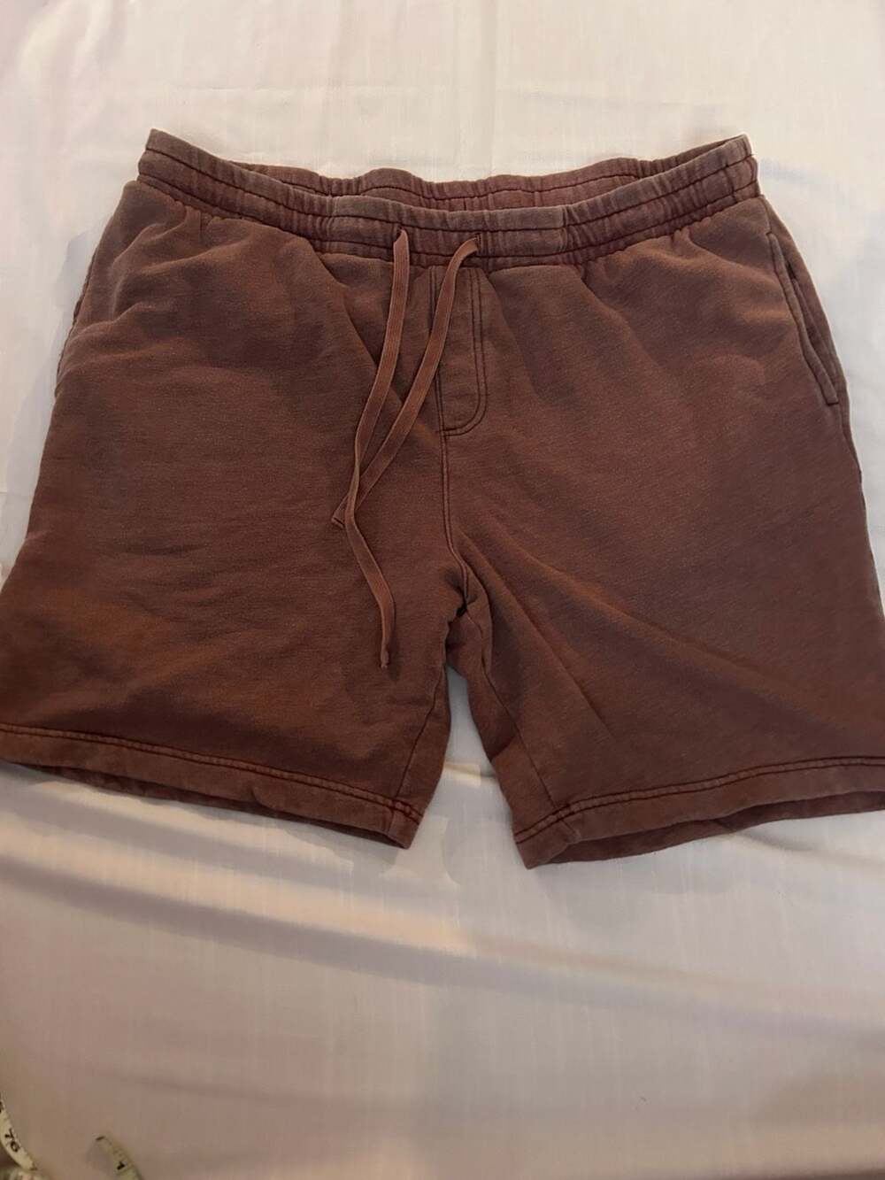 No Boundaries Sweat Shorts Size L (36-38) Brown Drawstring Fleece